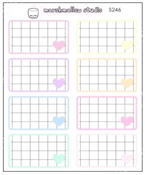 Pastel Rainbow Grid Boxes | Sticker Sheet