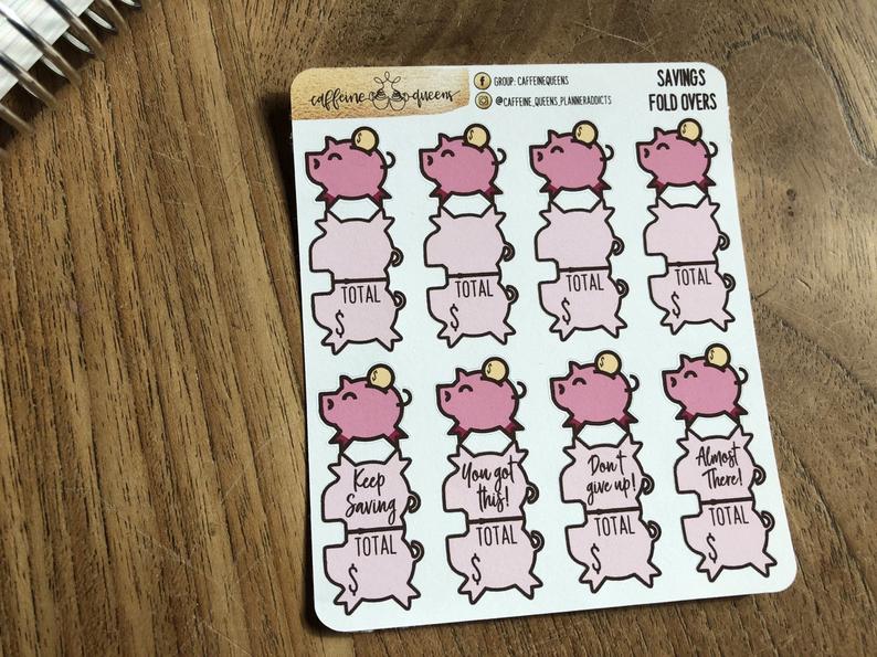 Piggy Bank Foldover | Sticker Sheet