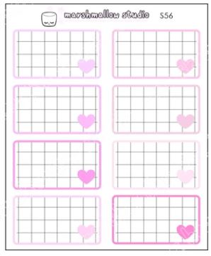 Pink Grid Boxes | Sticker Sheet