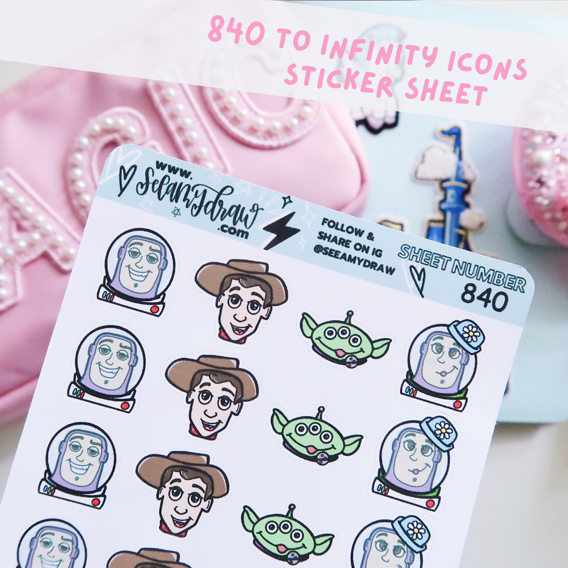 To Infinity Icons | Sticker Sheet
