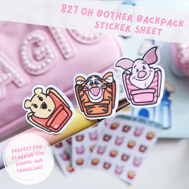 Oh Bother Backpack | Sticker Sheet