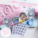To Infinity Backpack | Sticker Sheet
