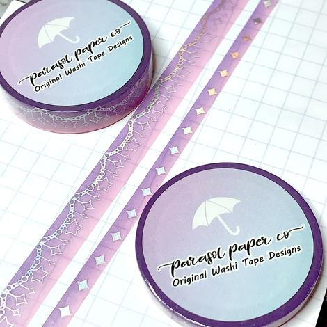Purple-Pink Sparkle Foiled | Washi