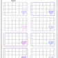 Purple Grid Boxes | Sticker Sheet