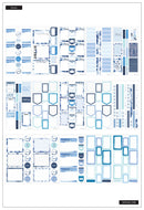 Value Pack Stickers - Indigo Tie Dye