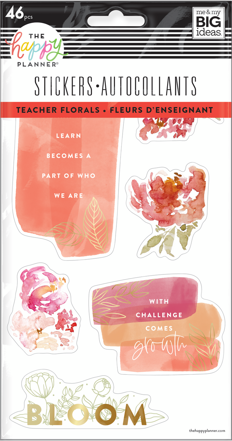Teacher Florals - 5 Sticker Sheets