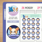 Miso The Corgi Sleeping | Sticker Sheet