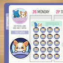 Miso The Corgi Sleeping | Sticker Sheet