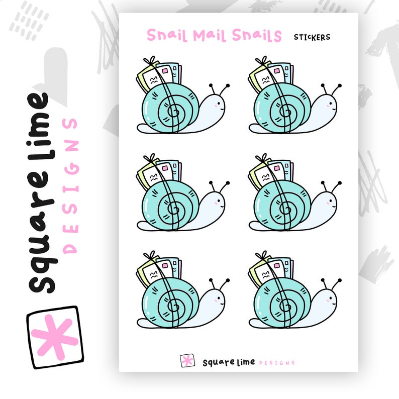 Snail Mail Snails | Sticker Sheet