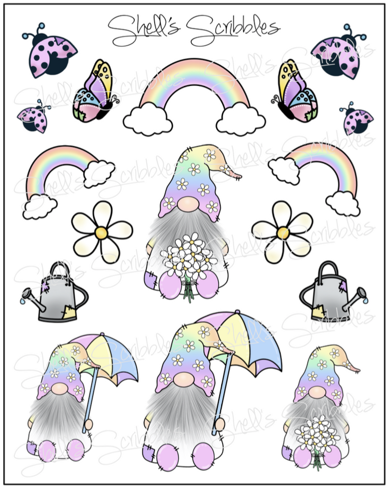 Springtime Gnomes | Sticker Sheet