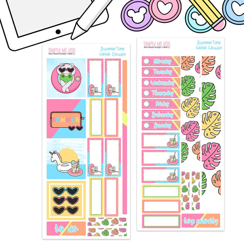 Summer Time | Hobonichi Cousins Sticker Kit