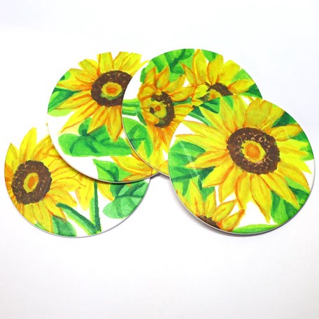 Sunflower Paper Coasters