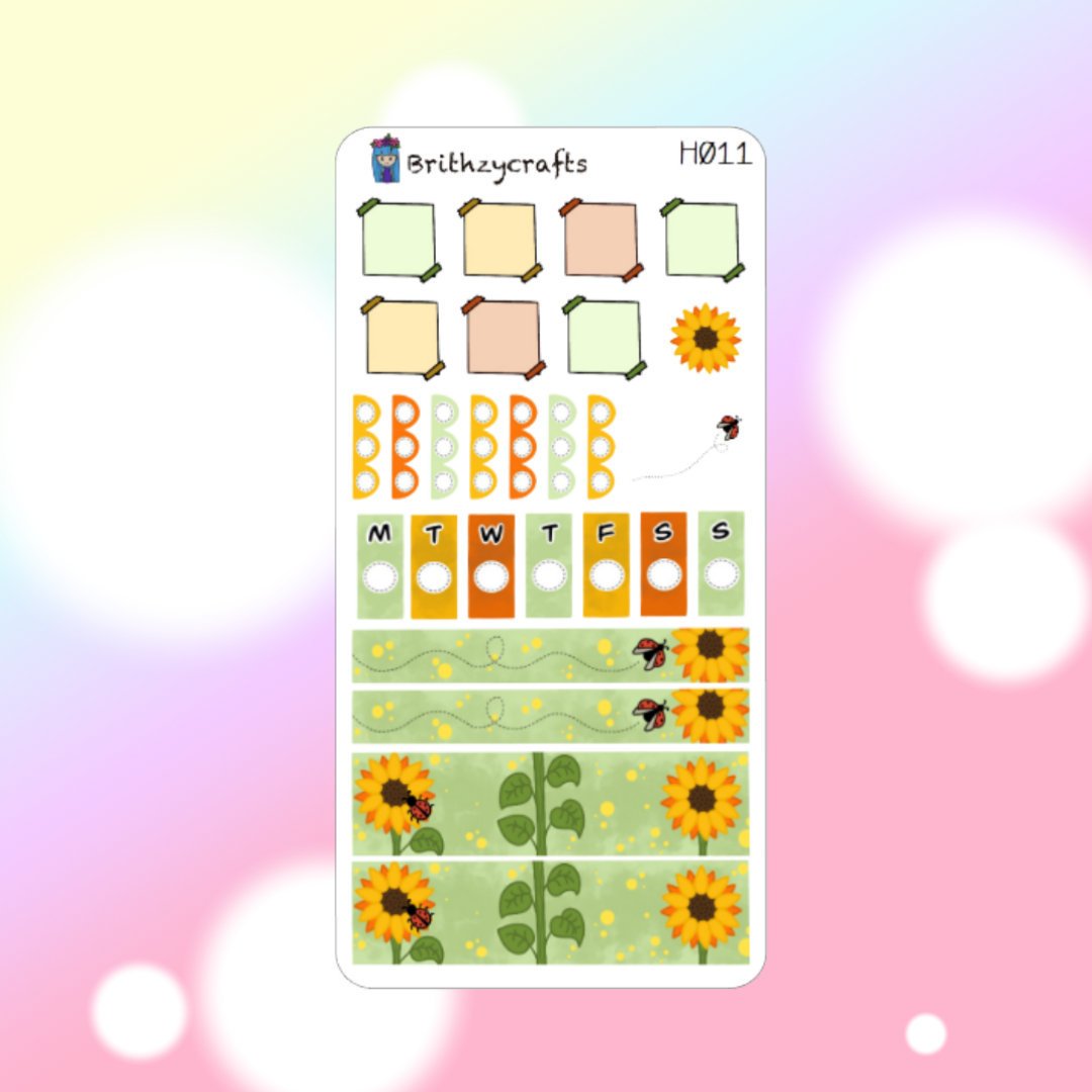 Sunflower Field - Hobonichi Week Kit
