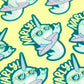 Surfing Narwhal  | Vinyl Sticker