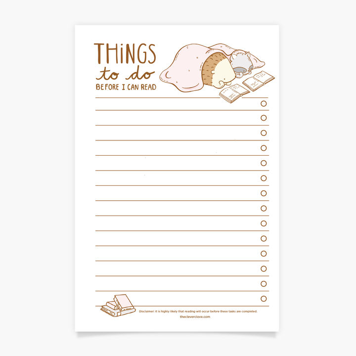 Things To Do Before I Can Read | Notepad