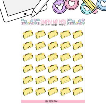 Taco Bear | Sticker Sheet