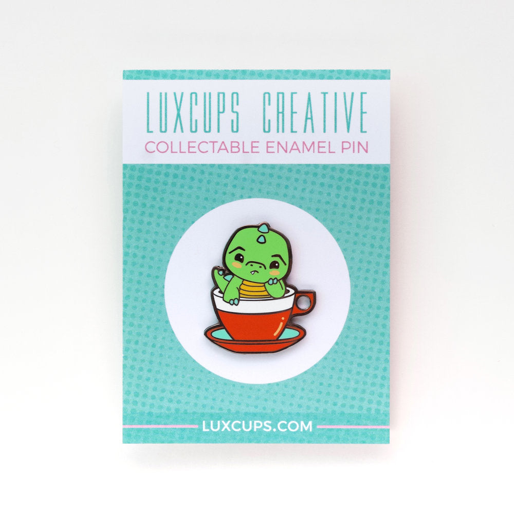Green Tea Rex | Enamel Pin