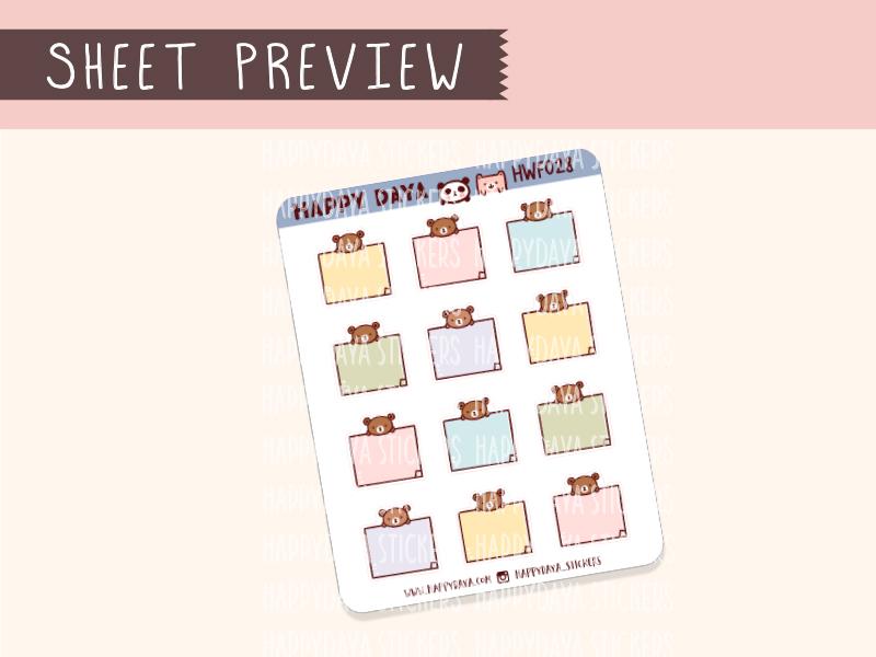 Teddy Note Sticker | Sticker Sheet