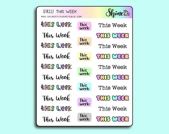 This Week | Sticker Sheet