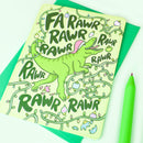 Fa Rawr Dinosaur Christmas | Greeting Card