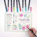 Dual Brush Pens 10pk - Tropical