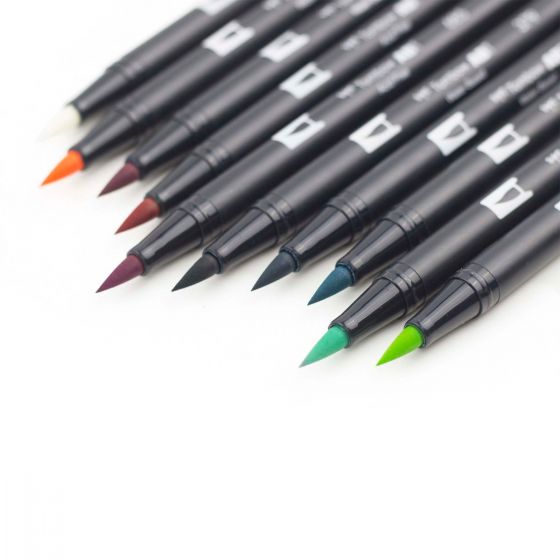 Dual Brush Pens 10pk - Tropical
