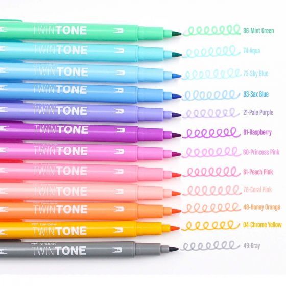 TwinTone Marker 12pk - Pastel