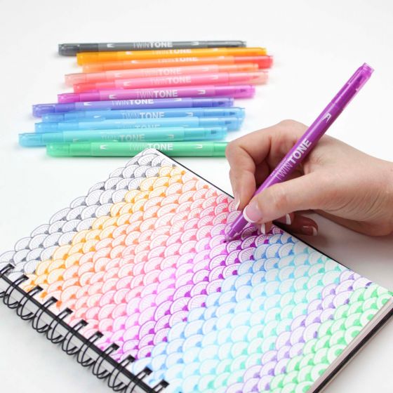 TwinTone Marker 12pk - Pastel