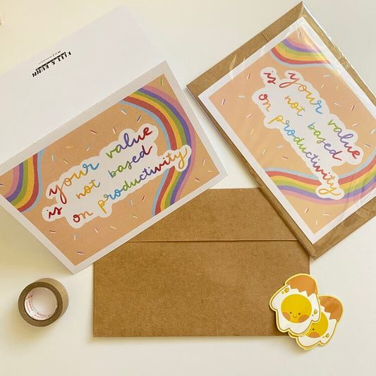 Value and Productivity  | Greeting Card