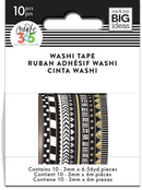 Black and White Skinny Washi Tape