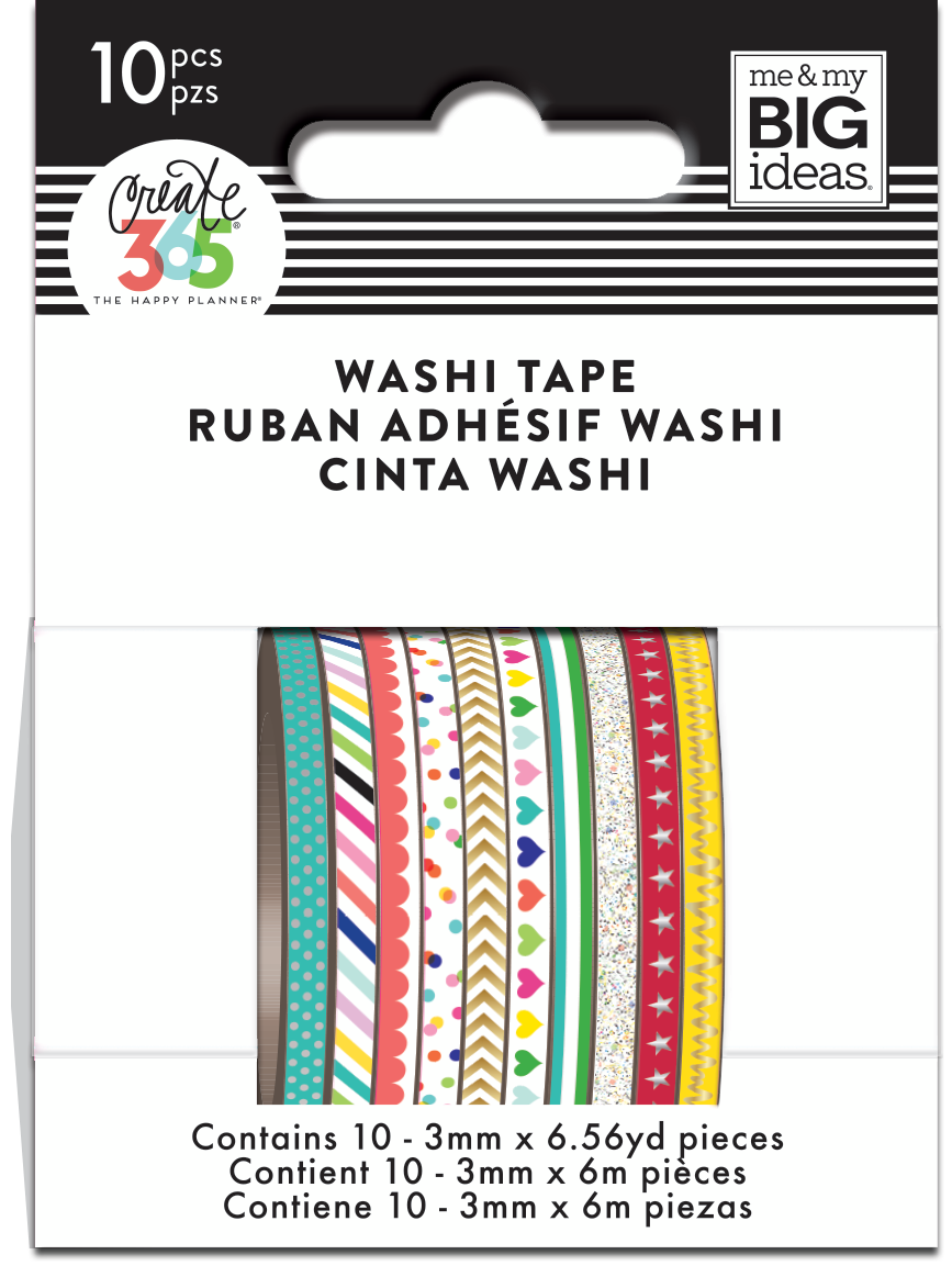 Brights Skinny Washi Tape