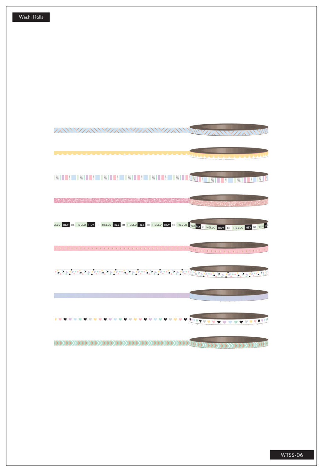Pastel Skinny Washi Tape