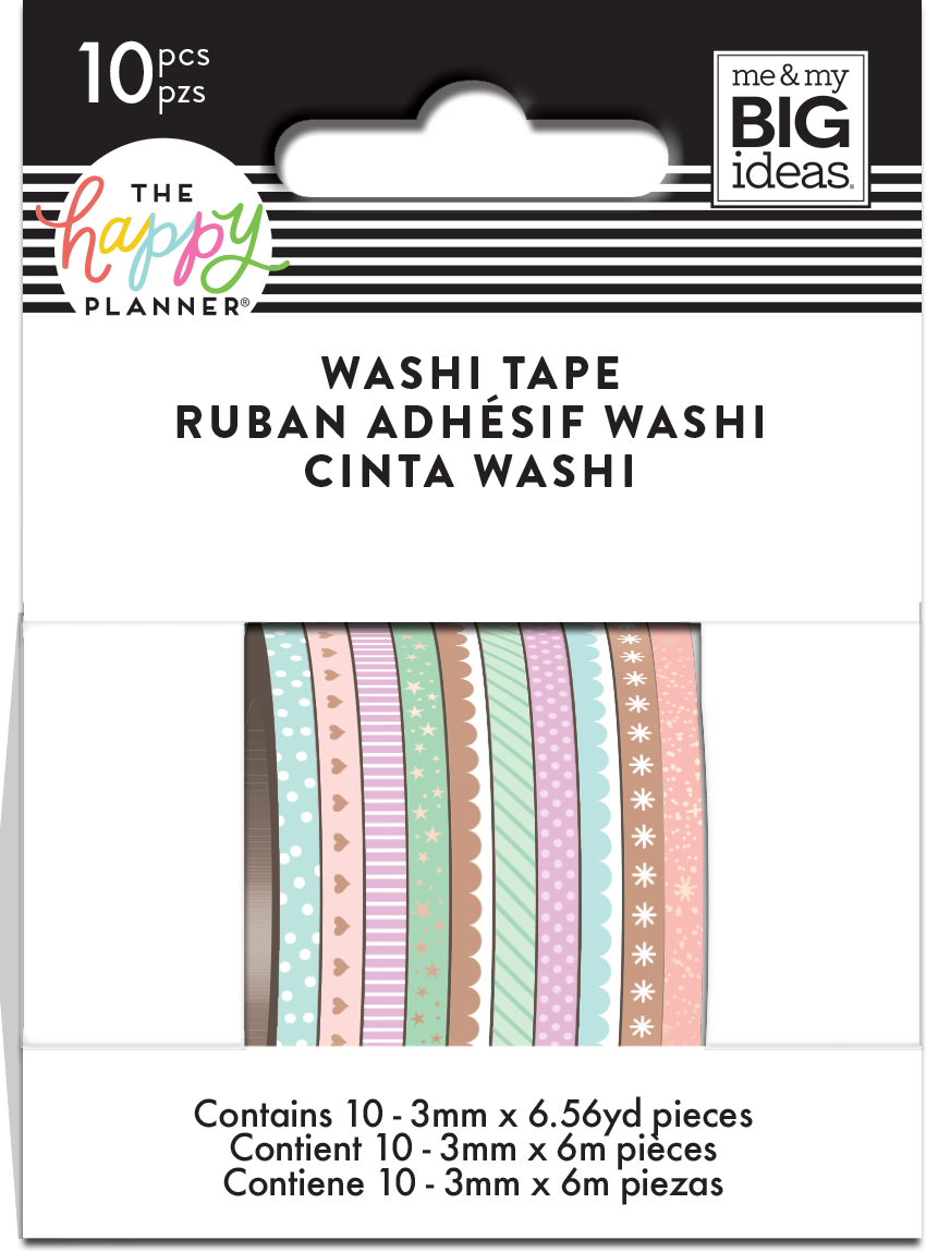 Pastels Skinny Washi Tape
