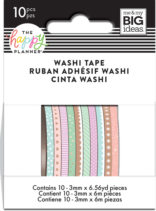 Pastels Skinny Washi Tape