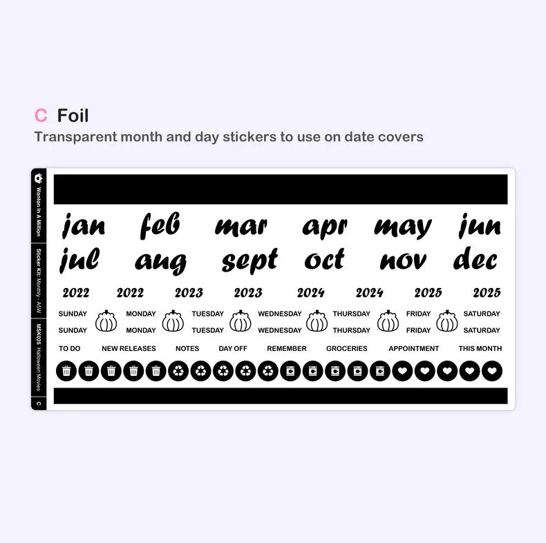 Halloween Movies | Monthly A5W
