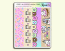 A6 Coffee Washi Strips