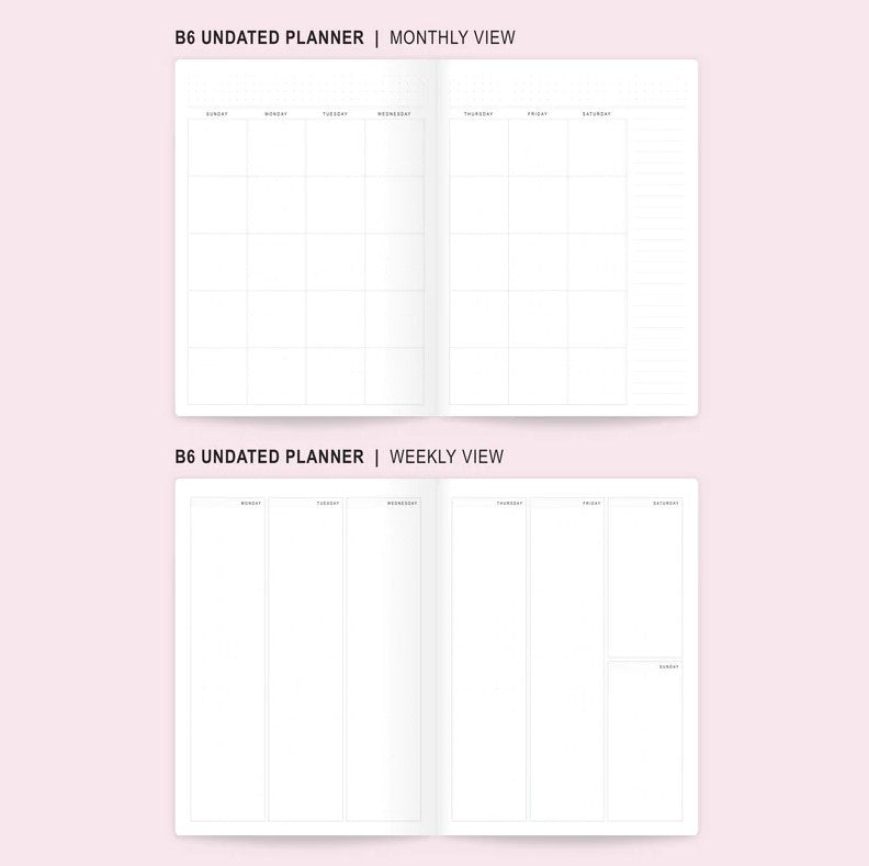 Soy Milk - B6 - Weekly (Undated, Half Year) | Planner