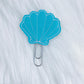 Aqua Seashell Feltie Planner Clip