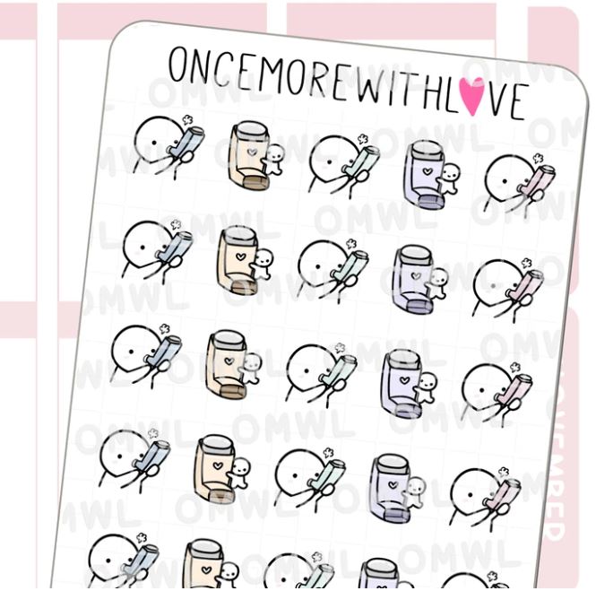 Asthma Inhaler 2.0 | Sticker Sheet