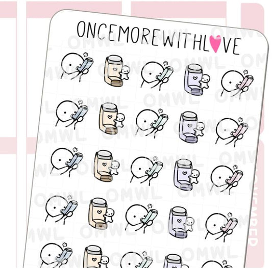 Asthma Inhaler 2.0 | Sticker Sheet