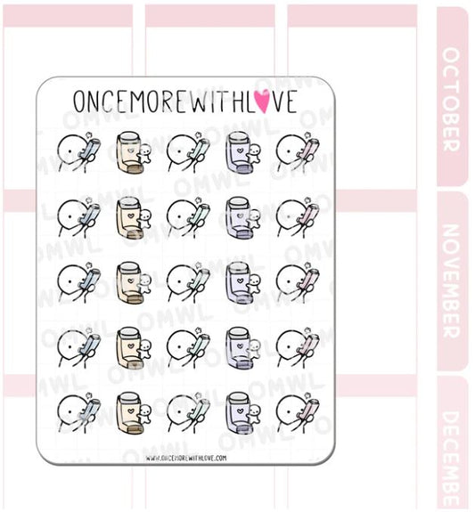 Asthma Inhaler 2.0 | Sticker Sheet