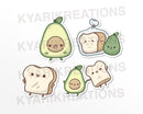 Cute Avocado Toast | Sticker Set