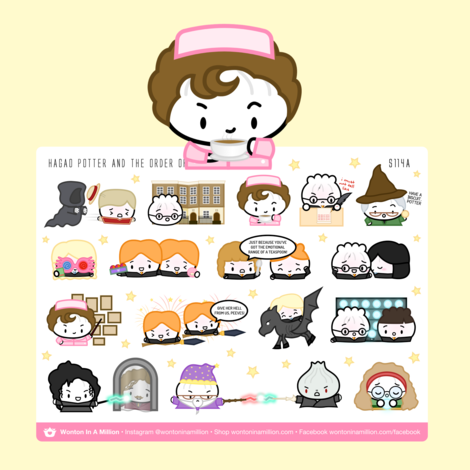 Hagao Potter [Book 5] - "The Order Of The Phoenix Claw" | Sticker Sheet