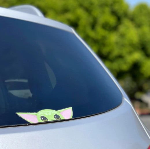 Baby Yoda Peeker | Car Decal