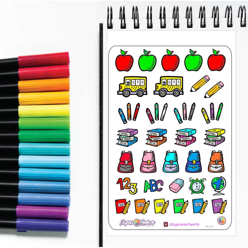 Back To School Icons | Sticker Sheet