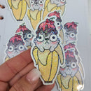Banana Split | Holo Diecut Sticker