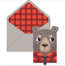 Bear Dad And Fish - Pull Tab | Greeting Card