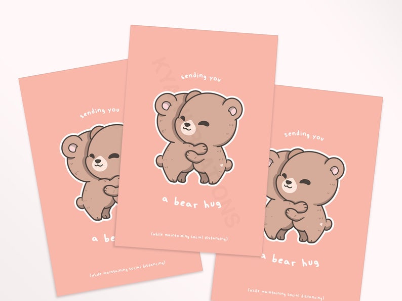 Hugging Bears | Postcard