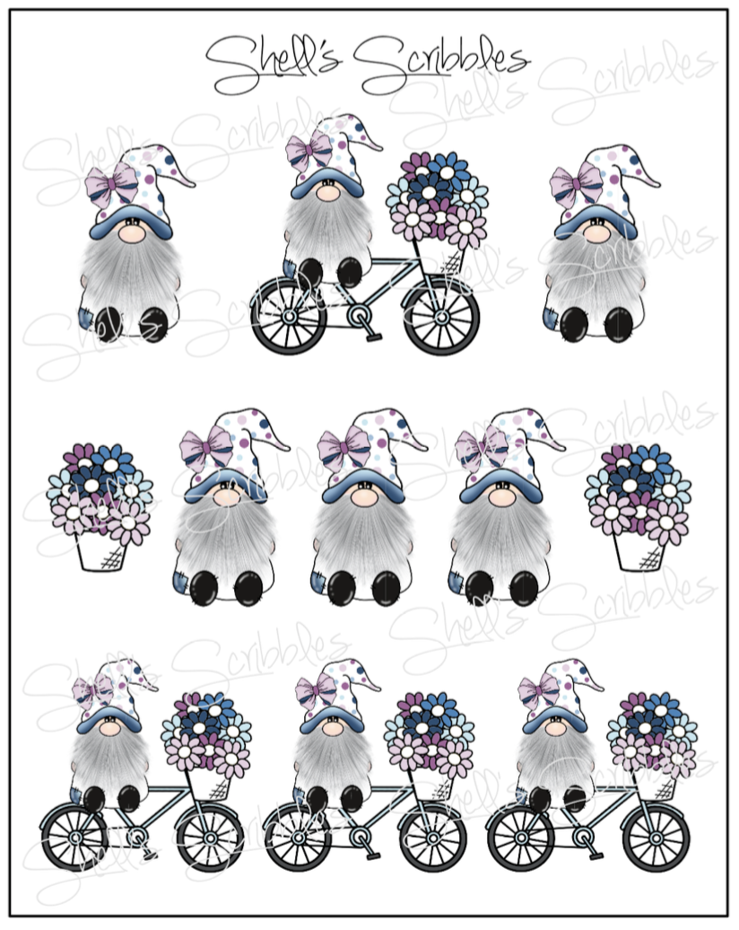 Bicycle Gnome | Sticker Sheet