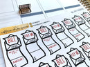 Bill Due Foldover | Sticker Sheet